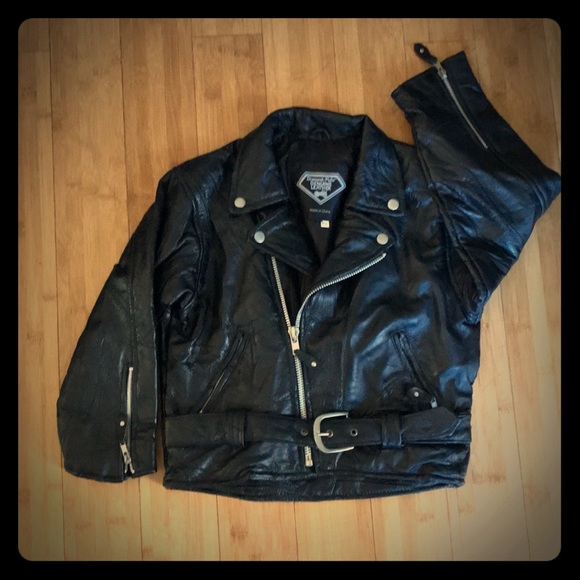 diamond plate leather jacket